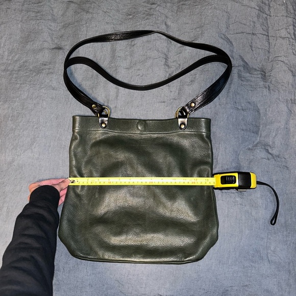 REAL LEATHER Vintage Forest Green Soft Artisan Bag - Picture 5 of 7